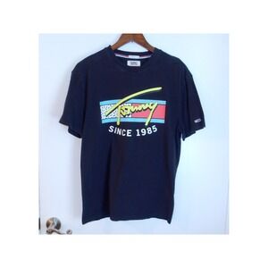 Tommy Hilfiger Graphic T-Shirt Since 1985 Logo Tee Casual Top Size M /#5295‎